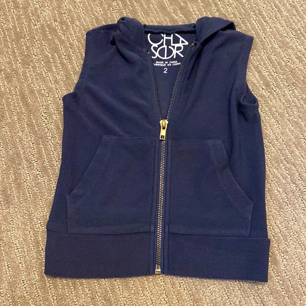 2T Chaser Vest with Hood Navy Blue